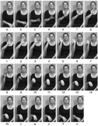 Figure 1.2: The 27 frames that occurred in a specific demonstration form of the sign CHICAGO.