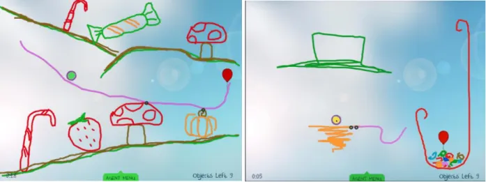 Figure 3. Screenshots of Physics Playground 