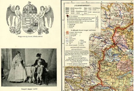 Fig. 9.  Images with the political map of Hungary from the Geographical School Atlas (extract) 
