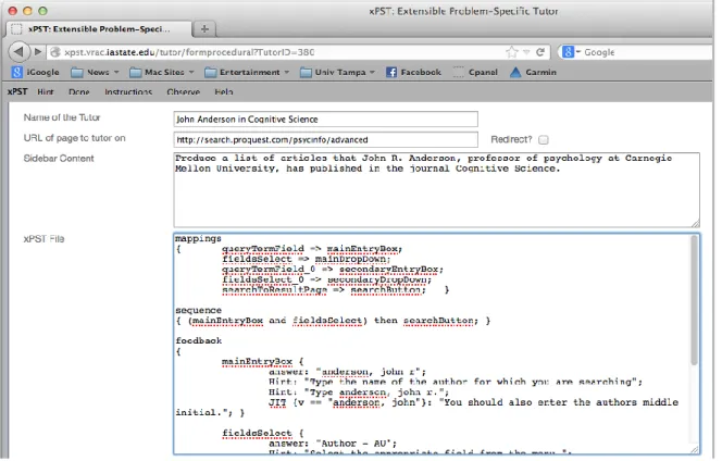 Figure  8  shows  some  of  the  code  that  would  be  used  to  create  this  PsychINFO  tutor