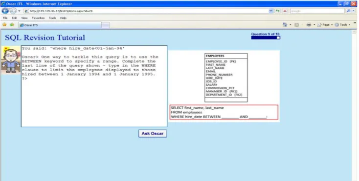 Fig. 2.  Oscar CITS  D.  Example Learner Dialogue 