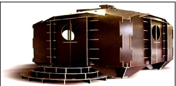 FIGURE B:  Disaster House, made for natural disasters. It is made with  interlocking birchwood panels, Gregg Fleishmann, 2006