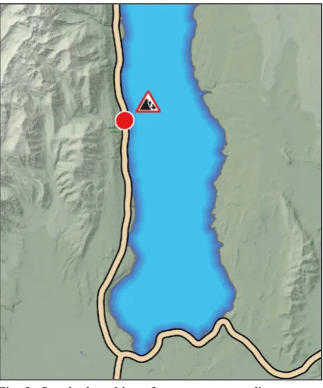 Fig. 5.  Standard marking of an event on a media map 