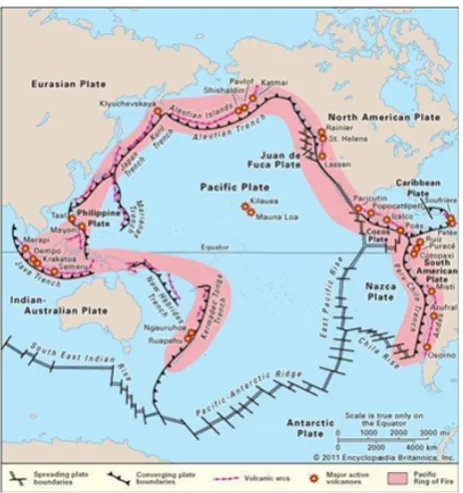 Figure 4 Pacific Ring of Fire (Source: Encyclopædia Britannica. Inc.) 