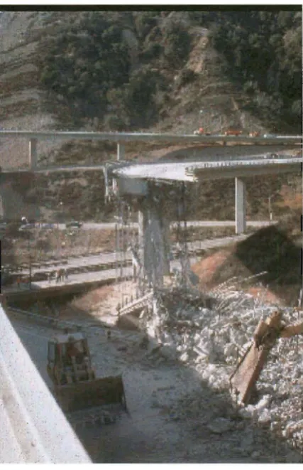 Figure 2.7 Damage to 1-5 and C-14 interchange by Northridge Earthquake of 1994 