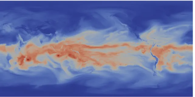 Figure 3. Debugging image showing transformed vectors around Antarctica. 