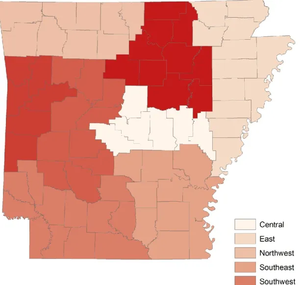 Figure 1. Arkansas Planning and Development District