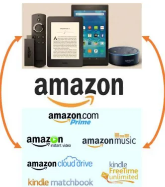 Fig. 2 Typical products and services involved in the Amazon product ecosystem
