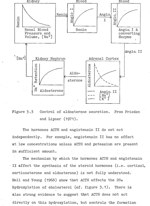 Figure 3.3 Control of aldosterone secretion. 