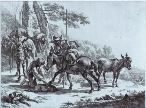 Fig. 2. Artwork ‘Hoefsmid bij een ezel’ by Jan de Visscher.