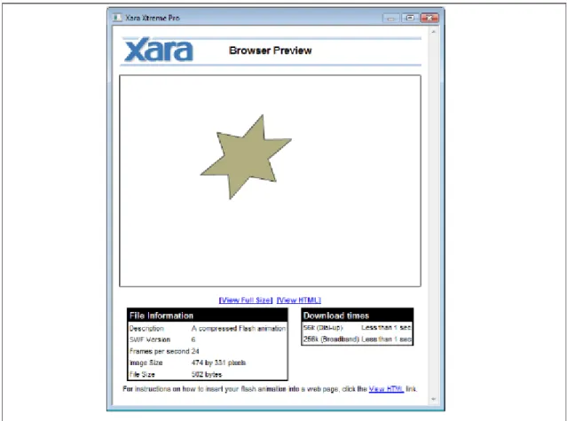 Figure  2.8.    The  Flash  animation  preview  screen  is  shown  when  the  Preview  Flash  animation  in  browser  button  is  pressed on the animation toolbar