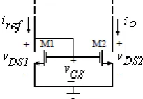 Fig. 7 below shows the schematic circuit diagram of a simple current mirror. 