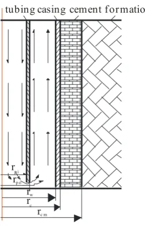 Figure 1. Circulation model parameter in the wellbore. 