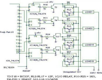 Figure 3. The switching section of remote controlled switching system with a sequential power ‘ON’ attribute (part 02)