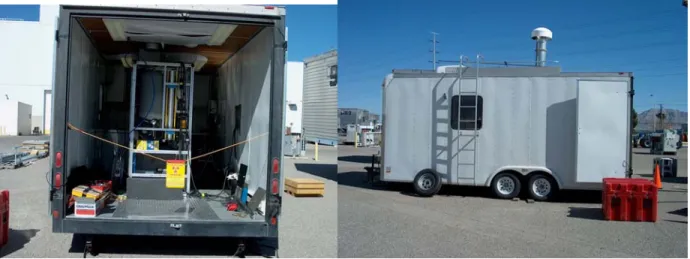 Figure 2-2 shows the ARSA and its trailer, as deployed in the trailer parking lot south of the Rack  Assembly Tower at DOE-NV in North Las Vegas