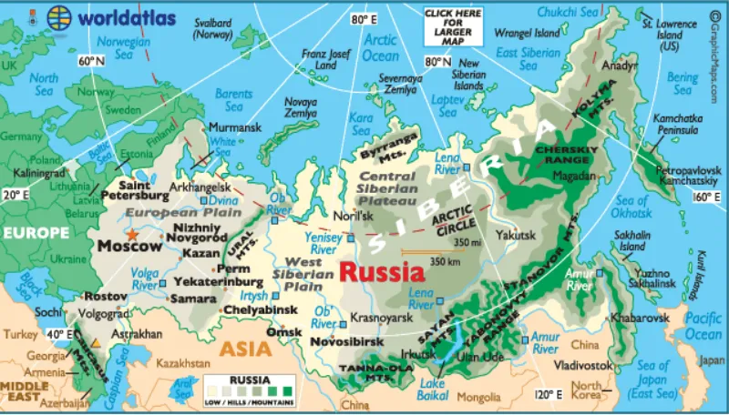 Figure 1: Map of Russia 