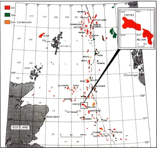 Fig. 3. North Sea Situation Map (insert is the Forties area) 