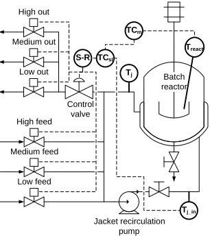 Figure 1. Heating/cooling configuration of the batch reac- tor. 