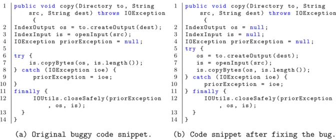 Figure 3.1: A motivating example from Lucene.