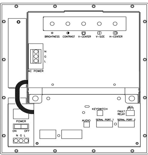 Figure 3-3   PanelMate Power Series 2000 Color Keypad Unit (Model 2700) Rear View