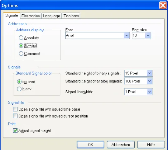 Fig. 3-4  Setting signal options 