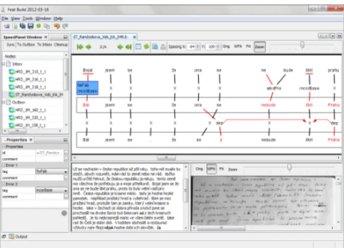 Figure 4: Sample sentence in the feat annotation tool