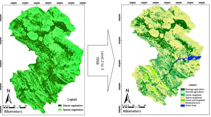 Table 4. Pelasjan sub-basin LULC area (Hectare) LULC class/