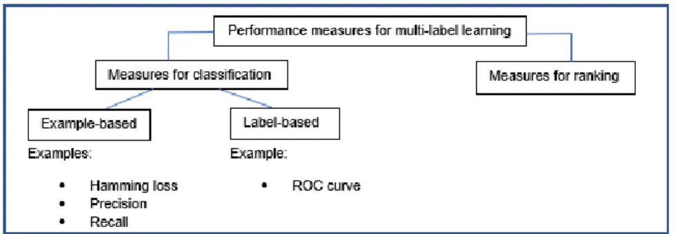 Figure 2.1: Categorization of performance measures for multi-label learning 