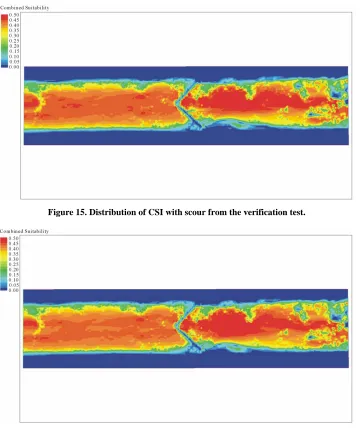 Figure 15. Distribution of CSI with scour from the verification test. 