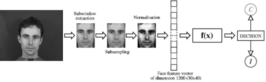 Fig. 3. Pixel-based boosted classifier for face authentication.