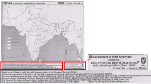 Fig. 4 India Map Produced by Private Organization with the Prior Permission from SOI 