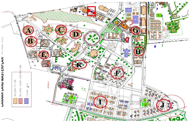 Figure 1 Master Plan of the institution. 