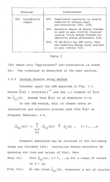 Table I [24] where only "approximate" non-interaction is aimed 