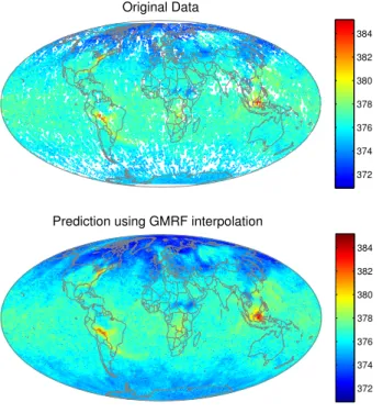 Figure 2.3: GMRF interpolation for CO 2 data.