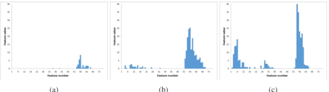 Fig. 4. Graphical representation of the image feature vector at the 0 th level spatial pyramid.