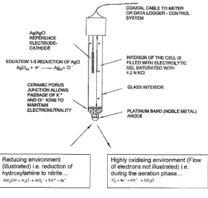 Figure 1.5-1 Diagram of an ORP electrode and operation 