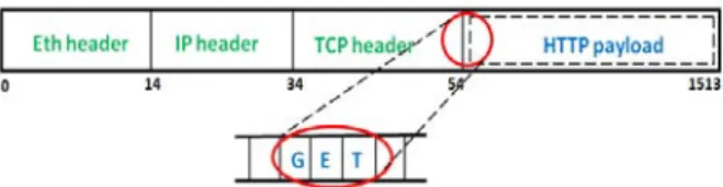 Figure 1 : A HTTP GET-request packet 