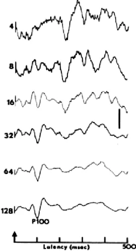 Figure 1.2: This figure demonstrates how signal averaging cancels the noise and reveals the true evoked potential signal