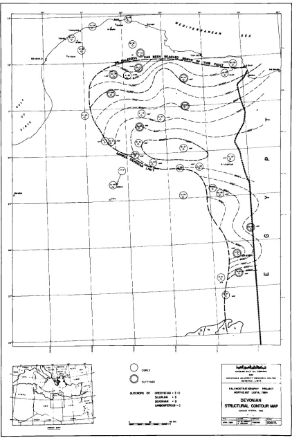 Fig. 3. Devonian structural contour map. 