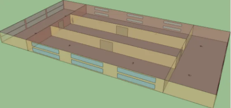 Fig. 1. The building ﬂoor for the optimisation problem for illustration.