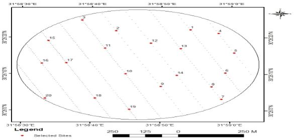 Fig.2. Selected SRS soil sampling sites