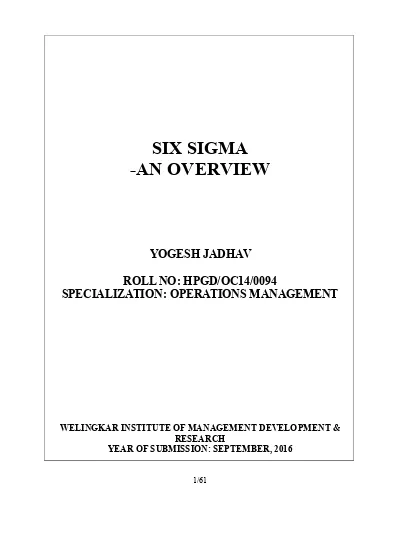 wipro six sigma case study