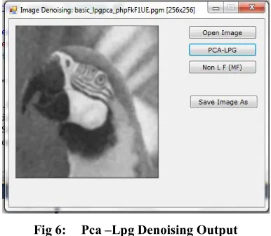 Fig 7: Non Linear Filtering Denoising Output 