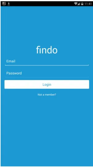 Fig 6 : Findo Mobile Version Login Page Vertical View 