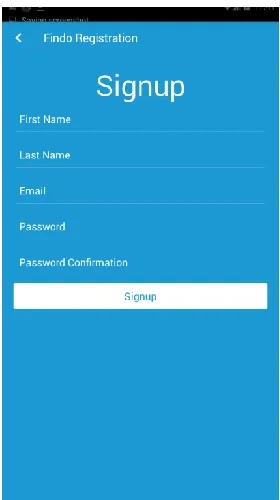 Fig 7: Findo Mobile Application Version Login Horizontal View 