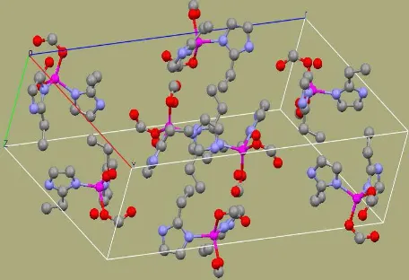 Table 1. Crystallographic data and structure refinement details of  [Zn(N2H8C5)2(OCHO)2]·H2O, 1