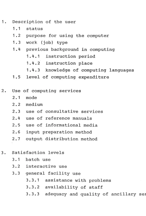 Table  5-1.  User  Characteristics 