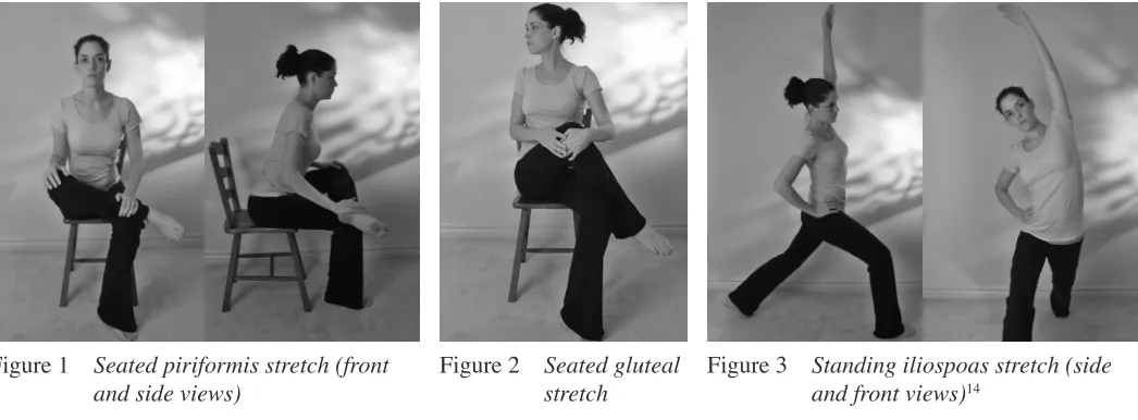 Figure 1  Seated piriformis stretch (front 