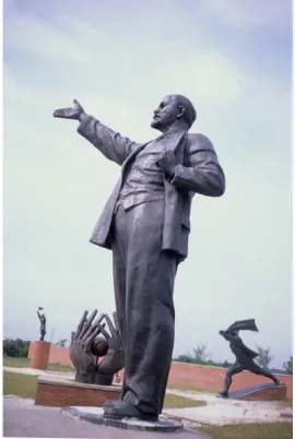 Figure 2.2.   Lenin, Statue Park, Budapest, Hungary.  This is one of more than twenty statues moved to the Park