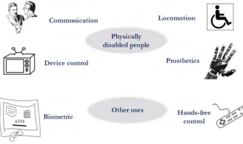 Fig. 2.1 Brain –computer interface applications
